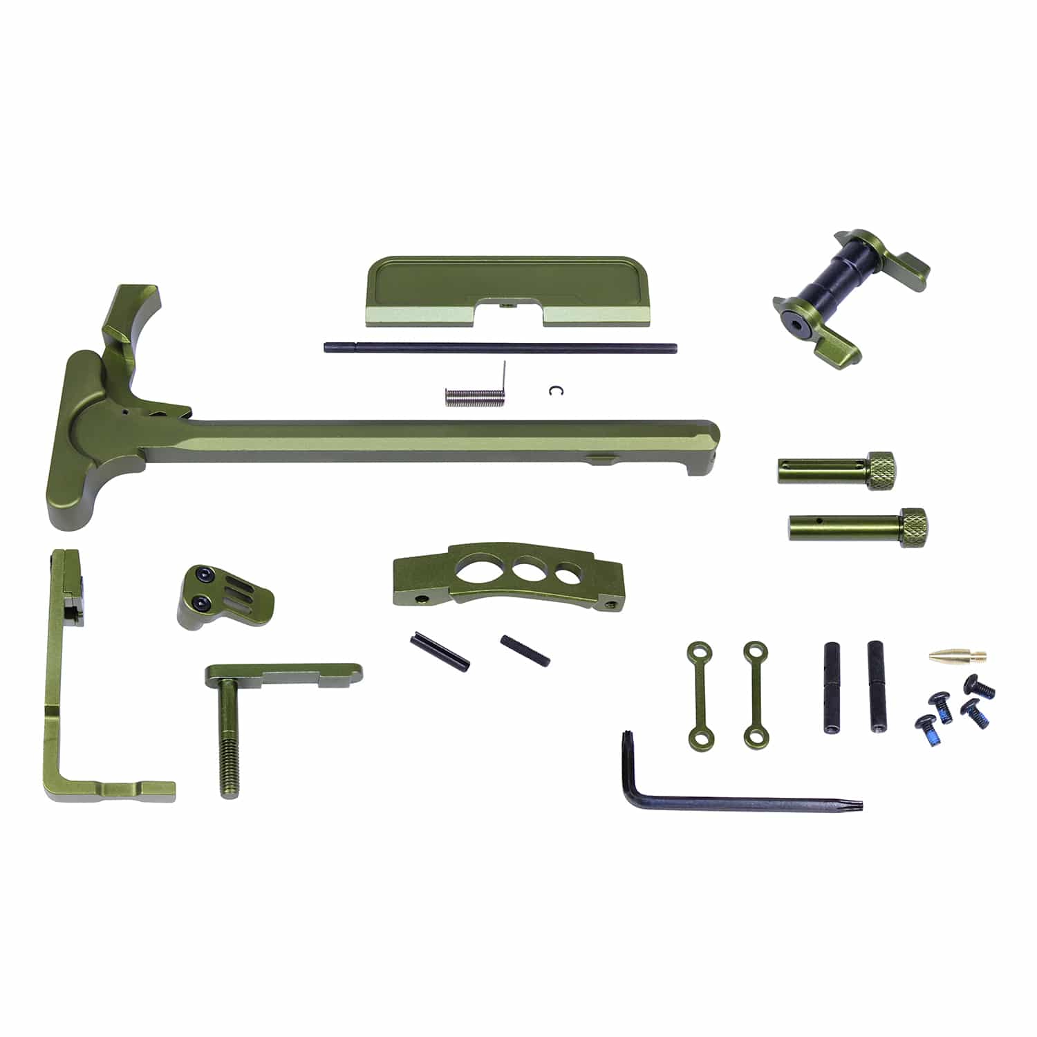AR-15 Upper and Lower Accent Kit in Anodized OD Green