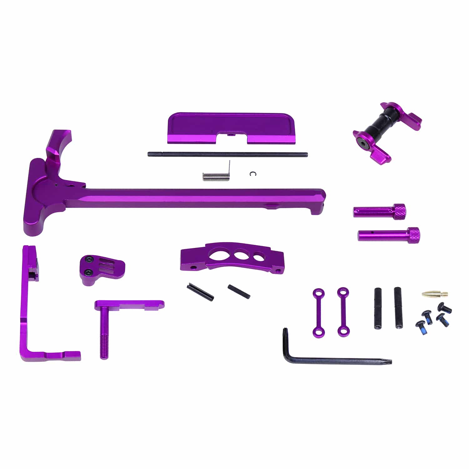 AR-15 Upper and Lower Accent Kit Anodized Purple