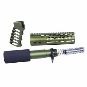 AR-15 Pistol Furniture Set In Anodized Green