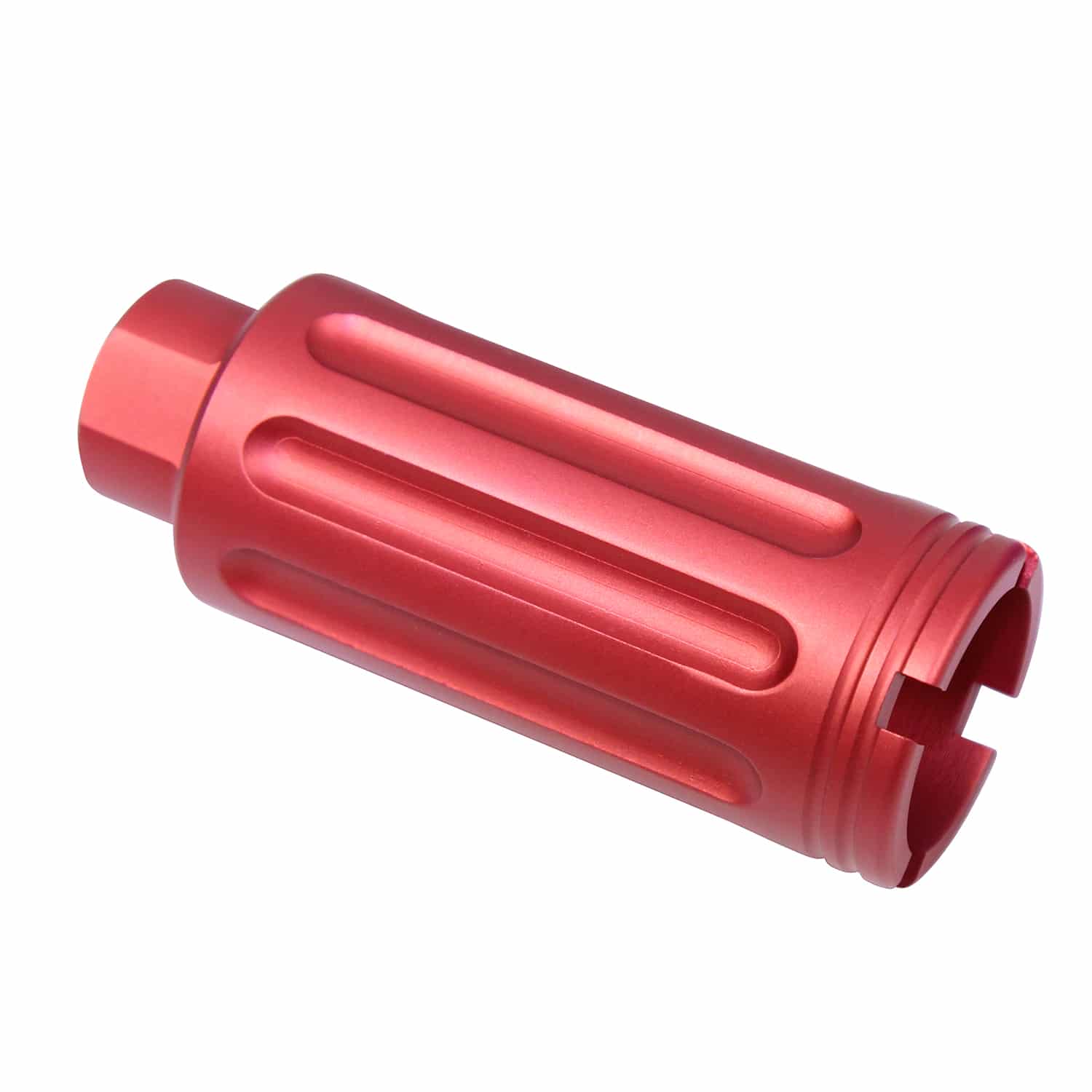 AR-15 Slim Line Cone Flash Can Gen 2 in Anodized Red