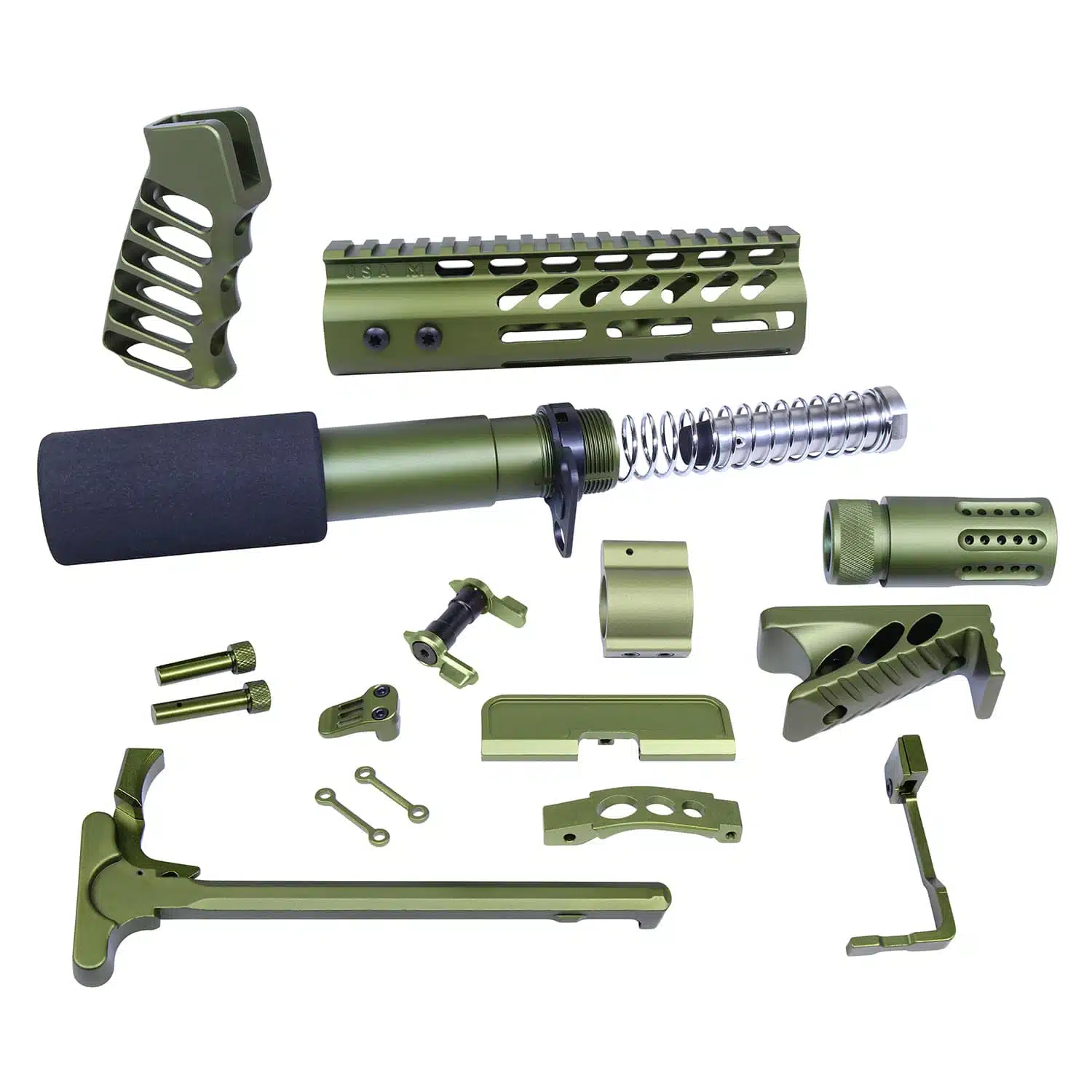 AR-15 Ultimate Pistol Build Kit in Anodized Green