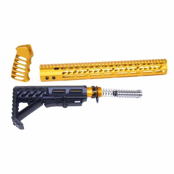 AR-15 Ultra Rifle Furniture Set in Anodized Orange