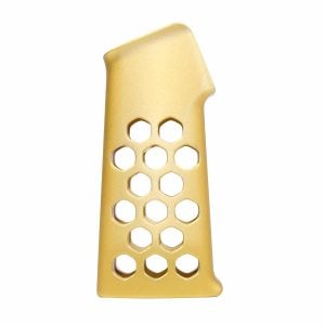 Honeycomb Series Aluminum Pistol Grip in Anodized Gold