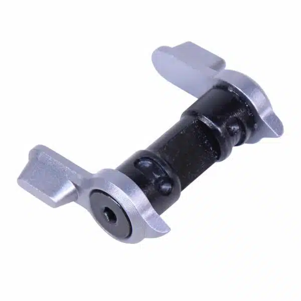 Precision-engineered cam follower roller assembly with black center and silver flanged end caps.