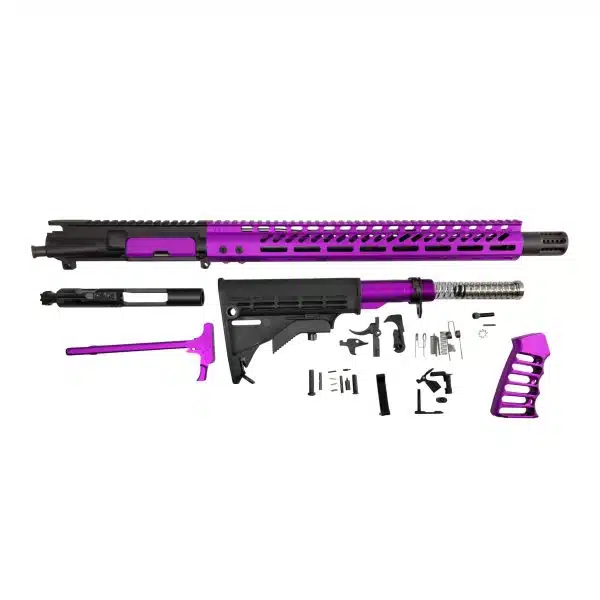 AR-15 Anodize Purple Full Rifle Build Kit in 5.56