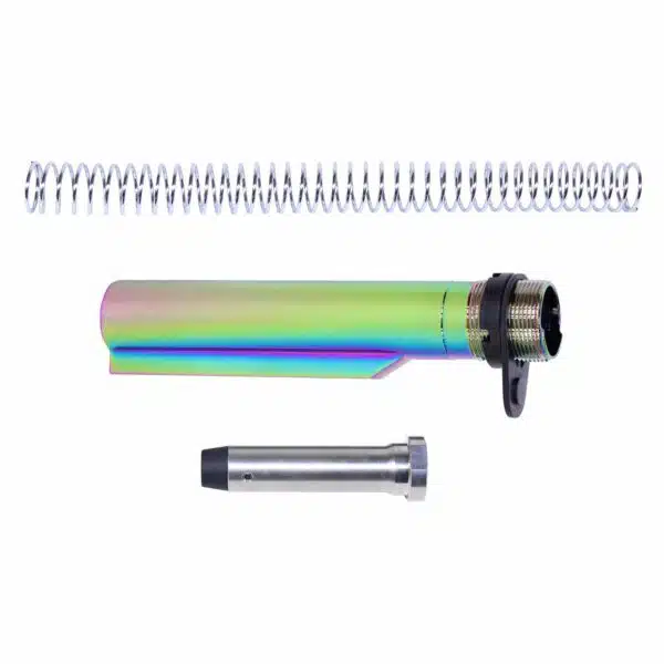 AR-15 Mil-Spec Buffer Tube Set in Rainbow PVD - Image 2