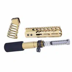 AR-15 Pistol Furniture Set Gold Dipped