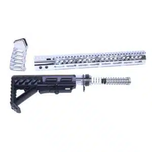 AR-15 Ultra Rifle Furniture Set Chrome Dipped