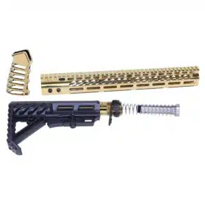 AR-15 Ultra Rifle Furniture Set Gold Dipped