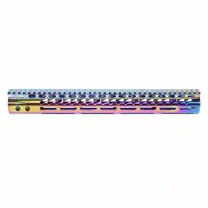 AR-15 M-LOK 15" Ultra Light Free Float Handguard Rainbow PVD Coated