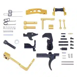 AR-15 Upgraded Enhanced Lower Parts Kit Anodized Gold