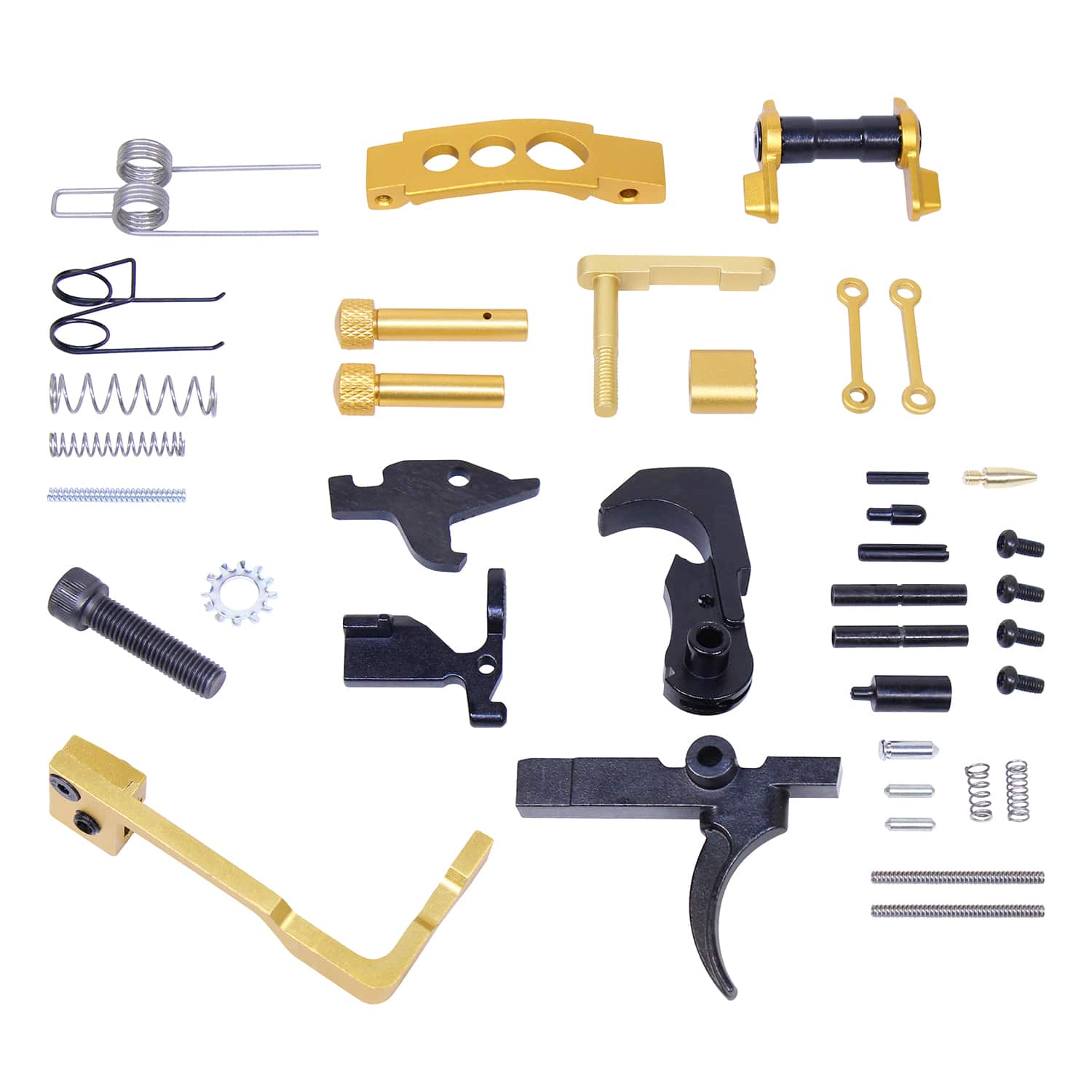 AR-15 Upgraded Enhanced Lower Parts Kit Anodized Gold
