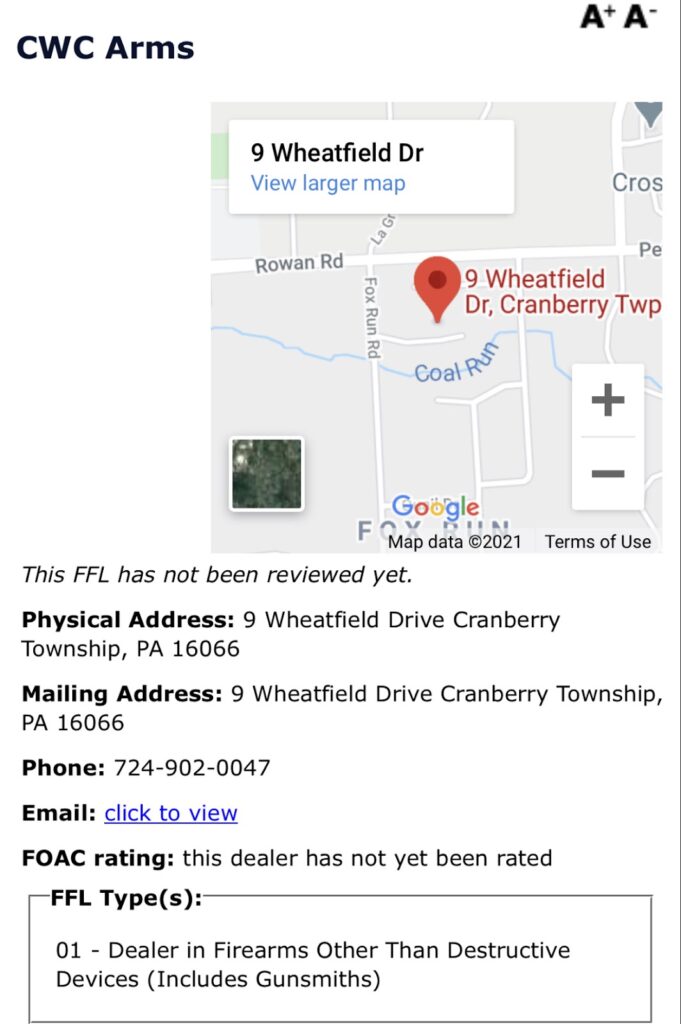 Cwc Arms Cranberry Township