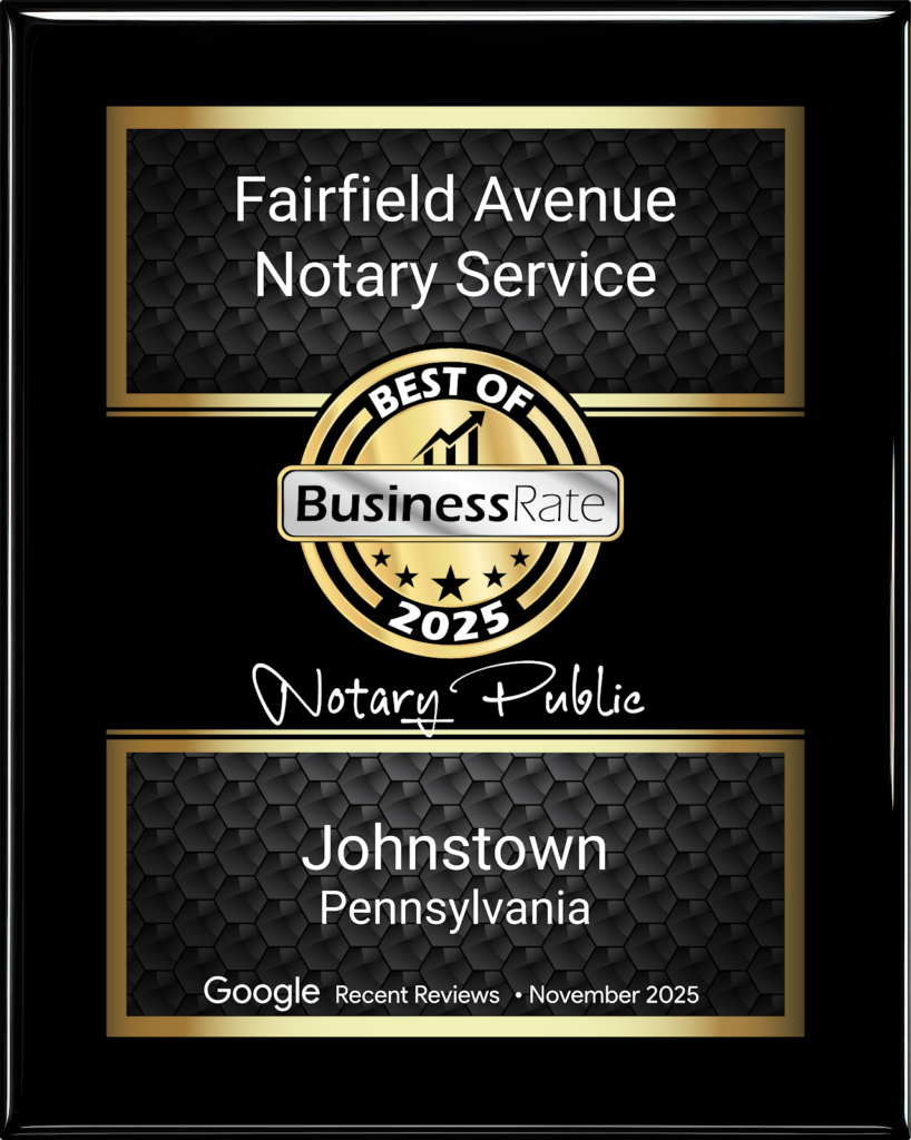 Fairfield Ave Notary Sales & Service Johnstown