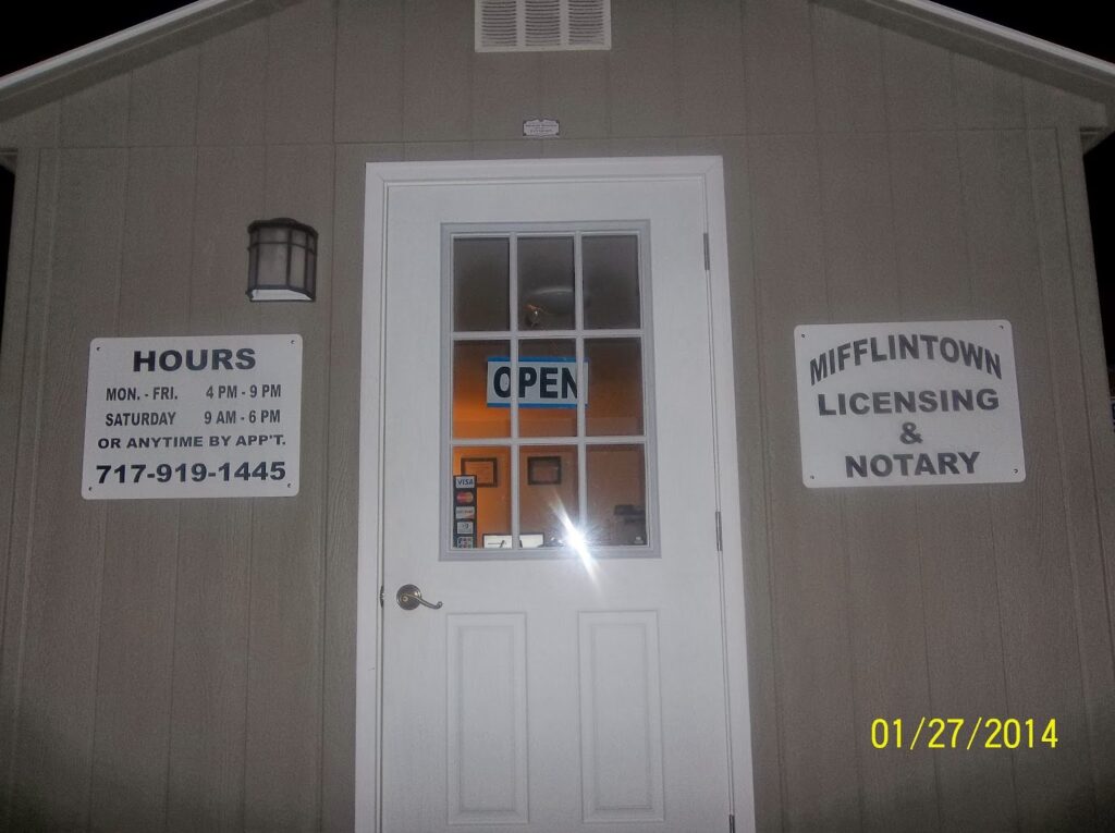 Mifflintown Licensing And Notary Mifflintown