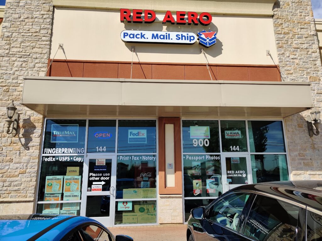 Red Aero Pack Mail Ship Saginaw