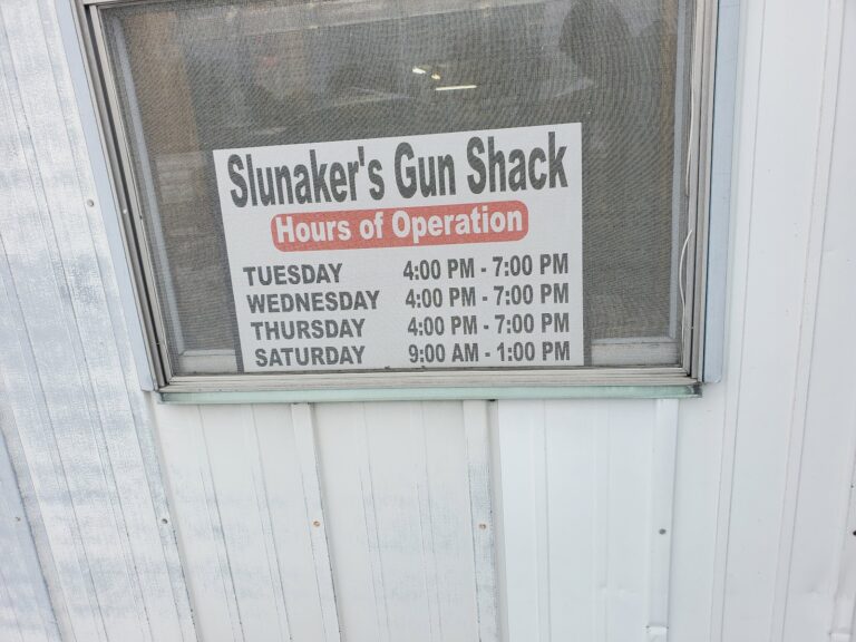 Slunakers Gun Shack Parkersburg