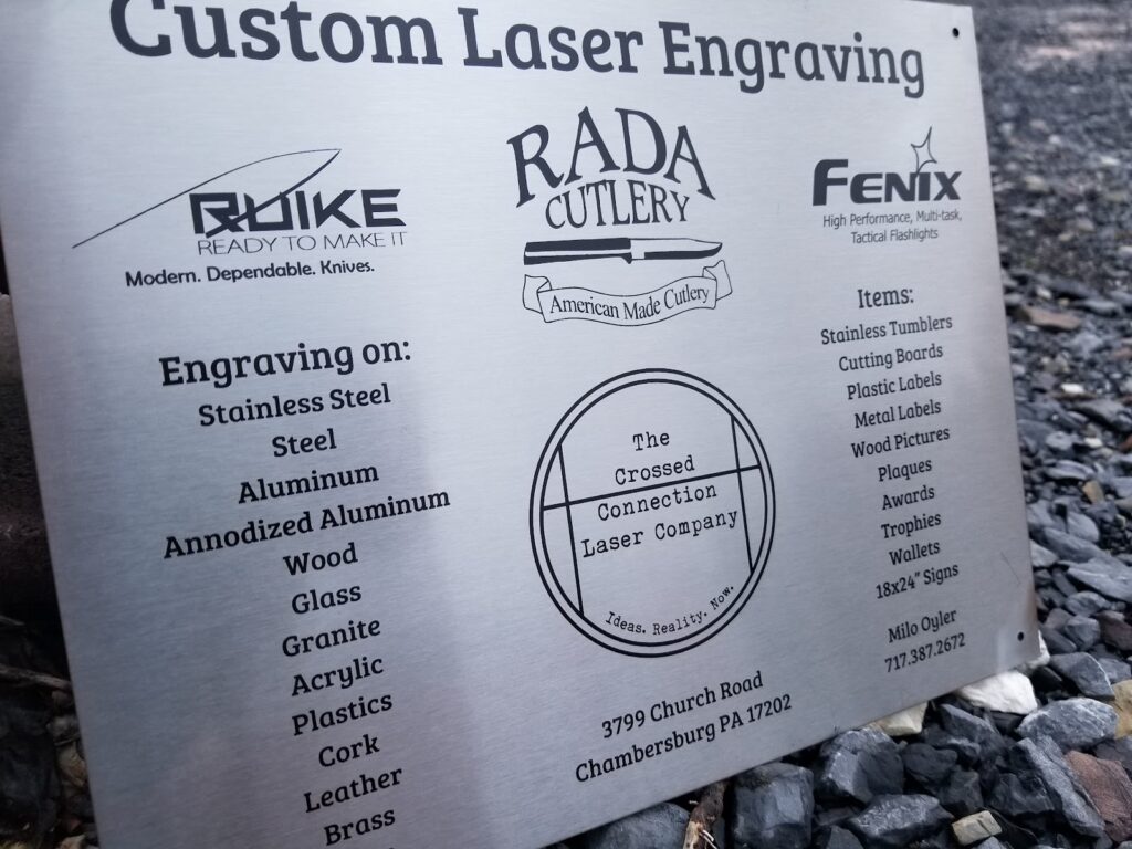 The Crossed Connection Laser Company WAYNESBORO