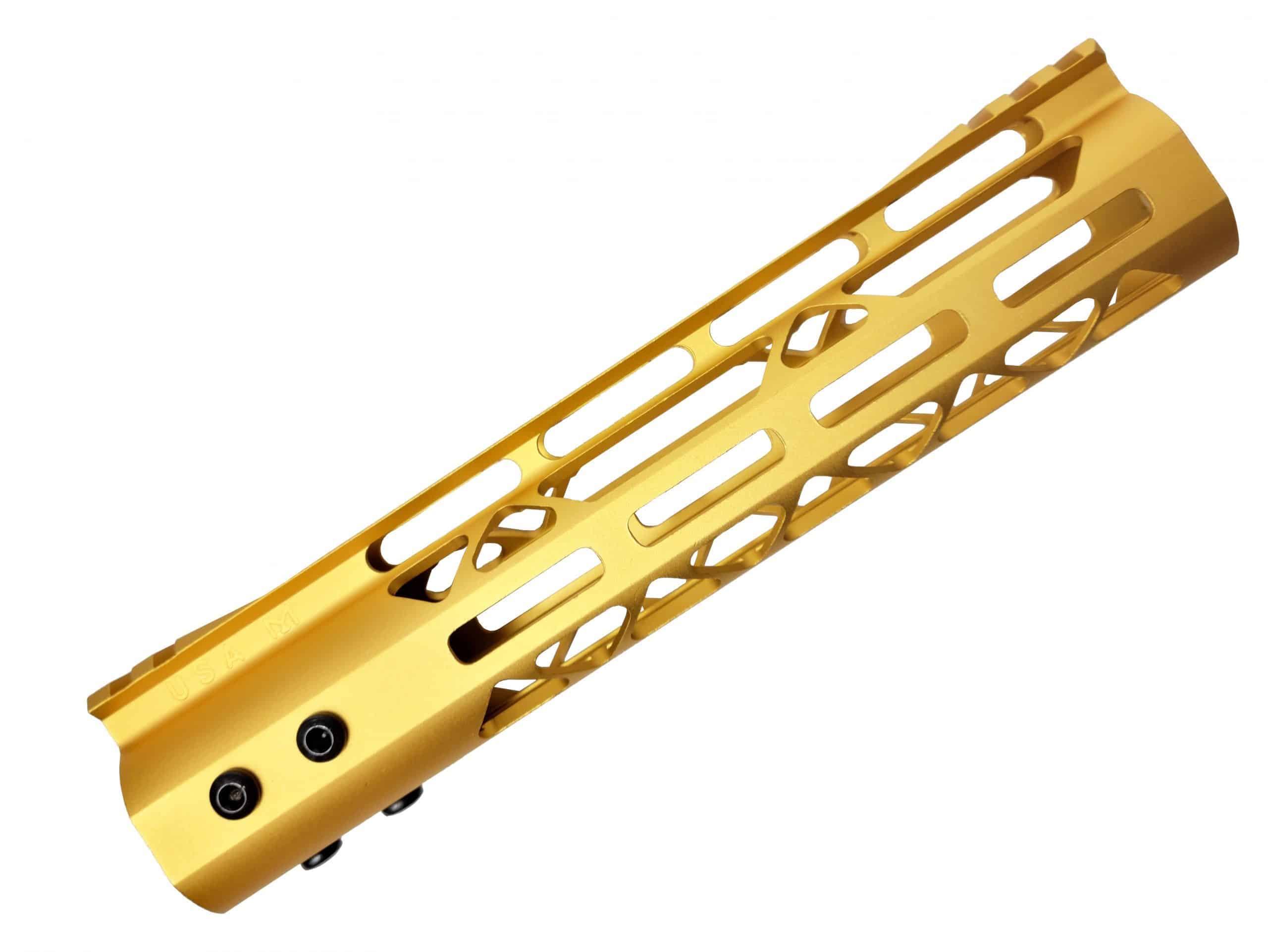AR-15 9" M-LOK Mod-Lite Diamond Handguard in Anodized Gold *CLOSEOUT*