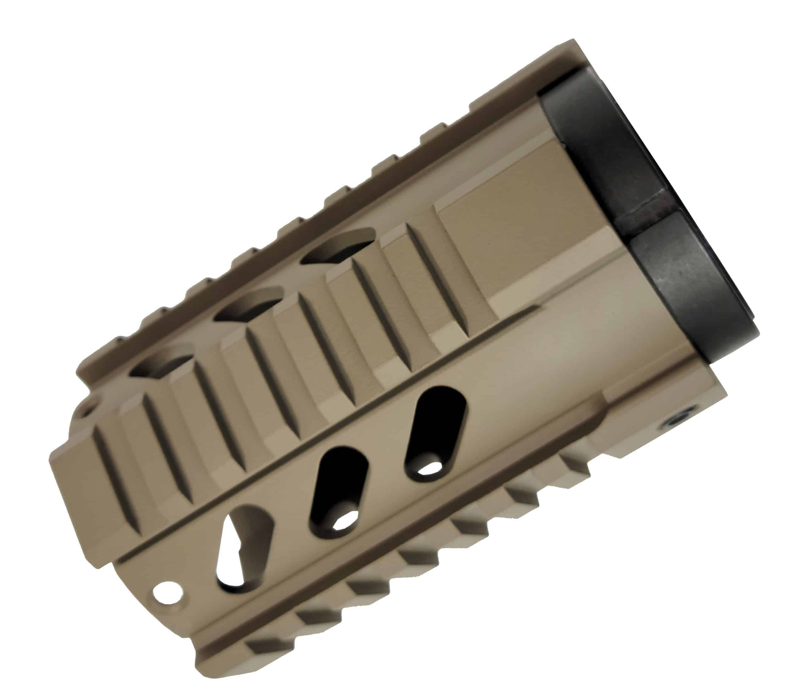 AR-15 4" Free Float Quad Rail System in FDE *CLOSEOUT*