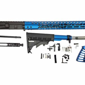 AR-15 Anodized Blue Full Rifle Build Kit in 5.56