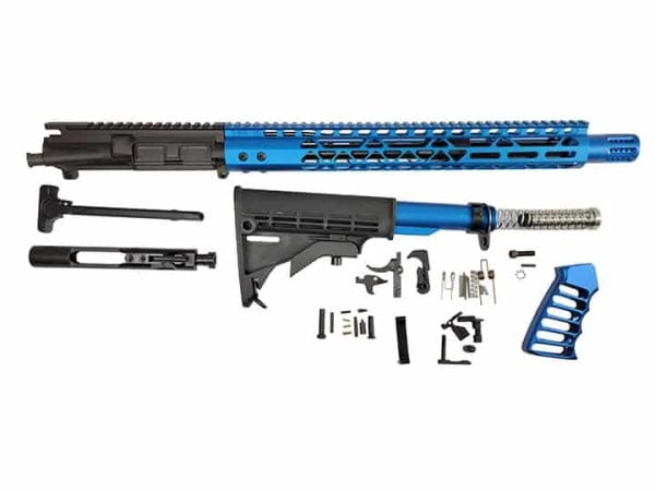 AR-15 Anodized Blue Full Rifle Build Kit in 5.56