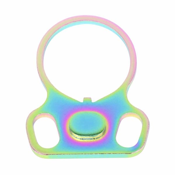 AR-15 Ambidextrous Single Point Sling Adapter in Rainbow PVD