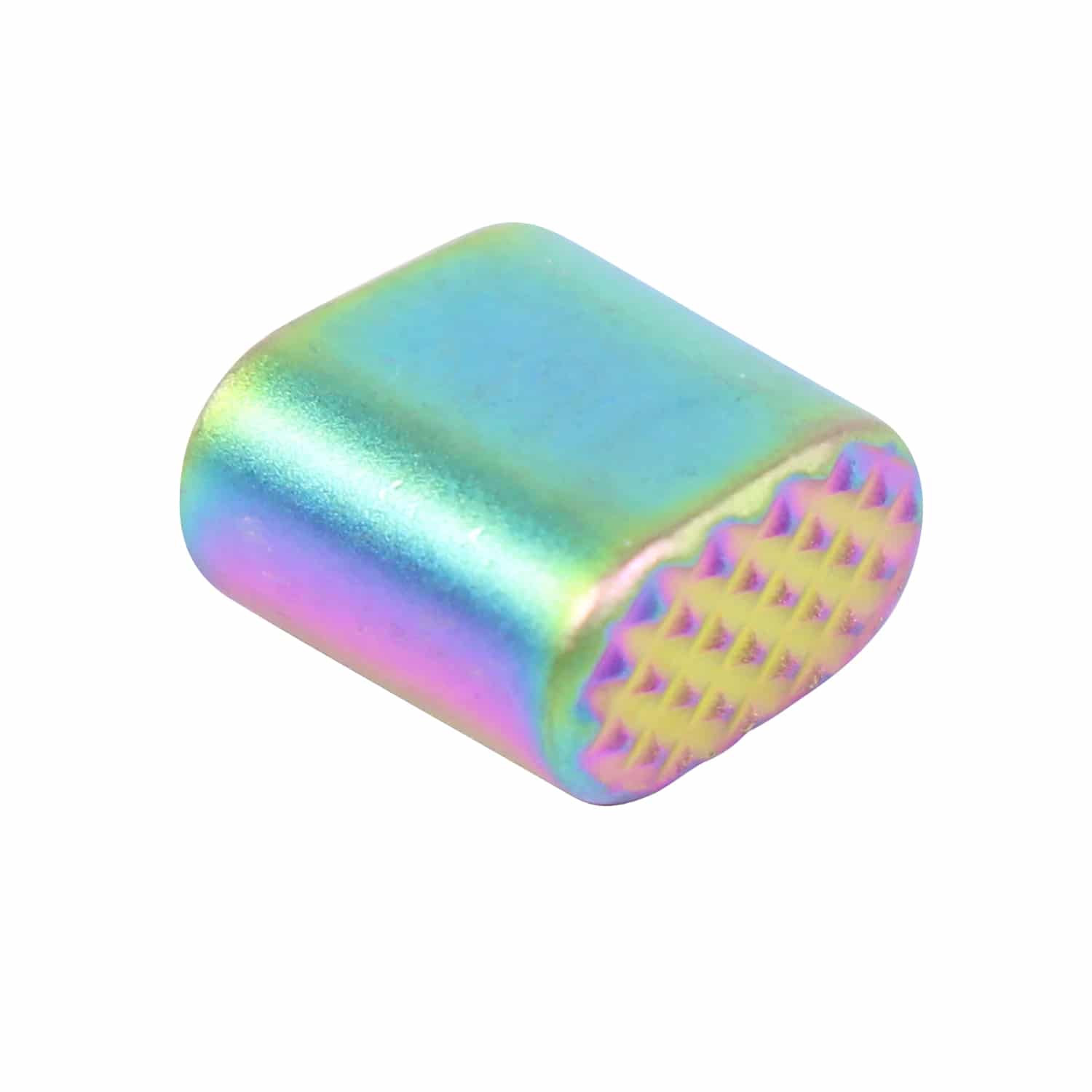 AR-15 Extended Magazine Release Button Matte Rainbow PVD Coated