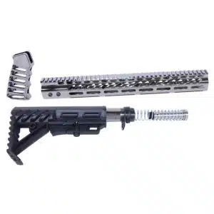 AR-15 Ultra Rifle Furniture Set in Black Chrome