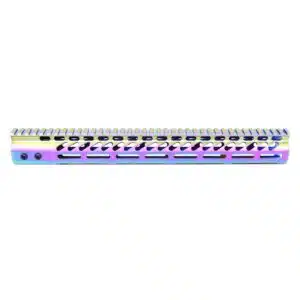 AR-15 M-LOK 15" Ultra Light Free Float Handguard in Matte Rainbow PVD