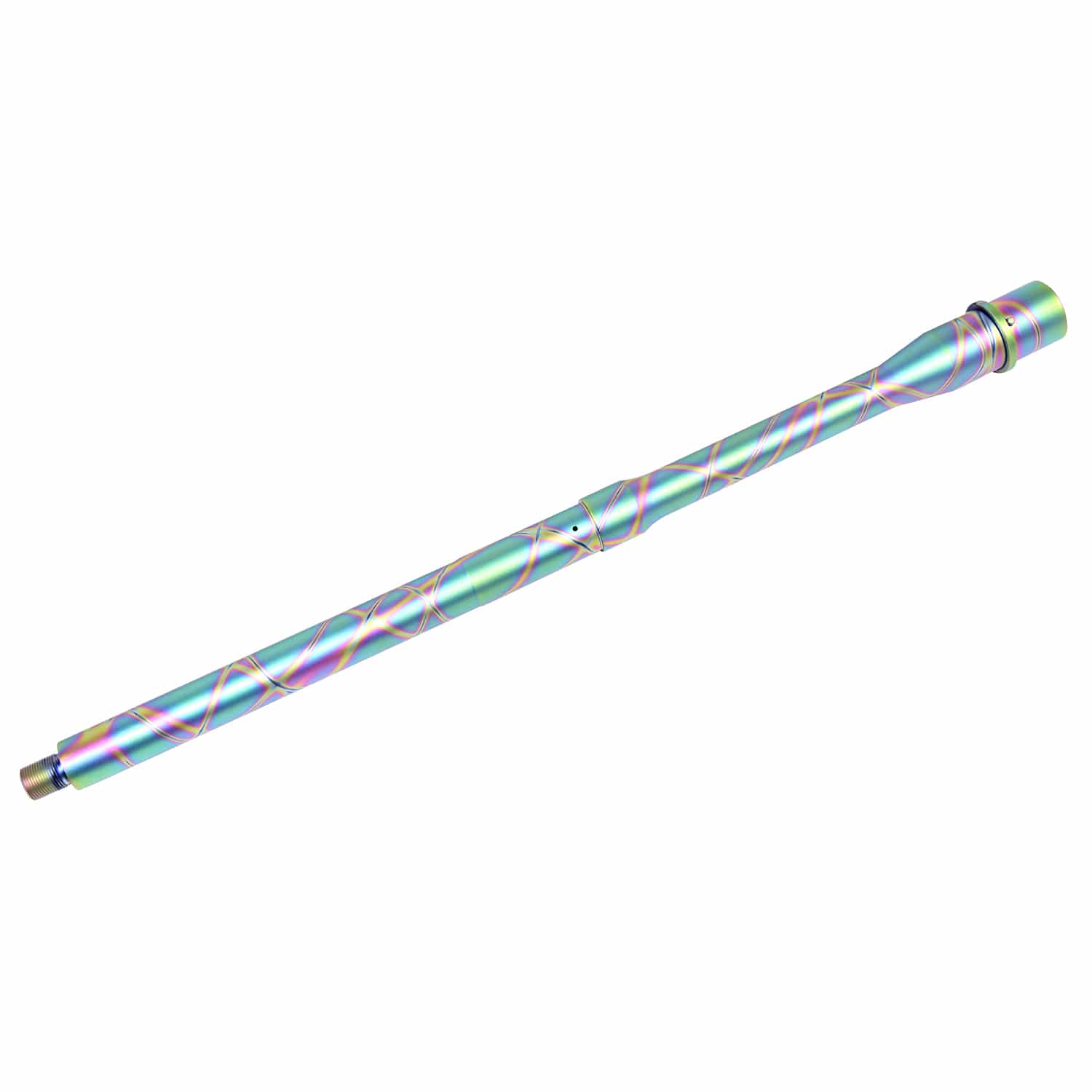 16" 5.56mm 1:7 Twist M4 4150 Barrel in Tie Dye Rainbow PVD