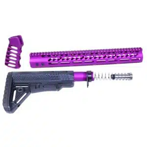 AR .308 Ultralight Complete Furniture Set in Anodized Purple