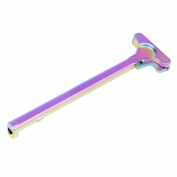 AR-15 Charging Handle in Matte Rainbow PVD - Image 2