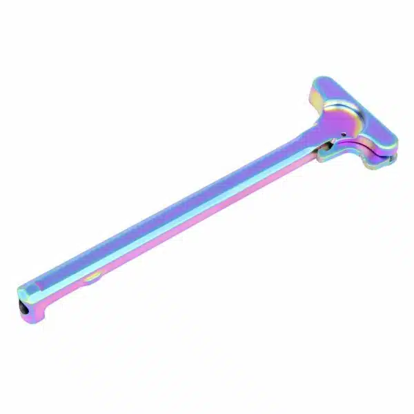 AR-15 Charging Handle in Matte Rainbow PVD - Image 3