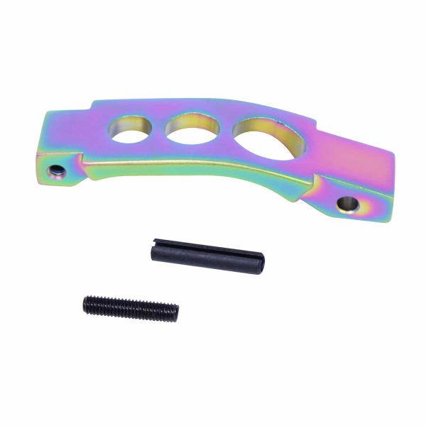 AR-15 Extended Trigger Guard in Matte Rainbow PVD