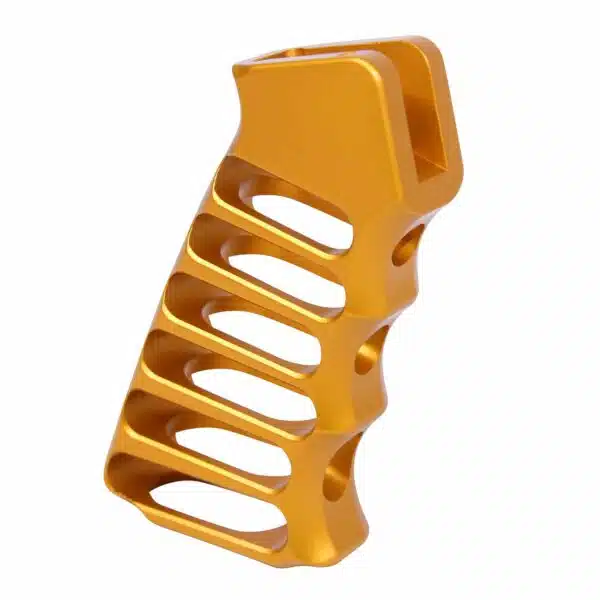 Skeletonized Aluminum Pistol Grip in Anodized Orange