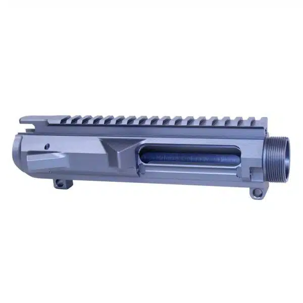 Gen 2 .308 caliber stripped billet upper receiver in a sleek grey anodized finish.