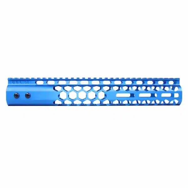 12" Honeycomb Series M-LOK Free Floating Handguard in Anodized Blue