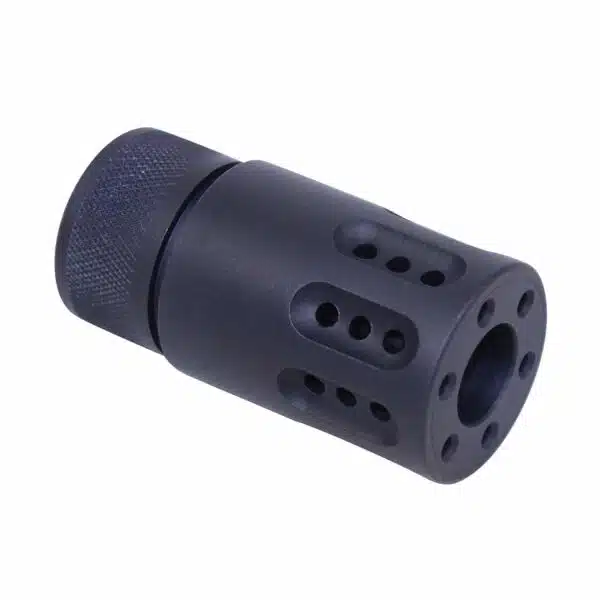 AR-15 Micro Slip Over Barrel Shroud with Ported Gatling Style in Anodized Black