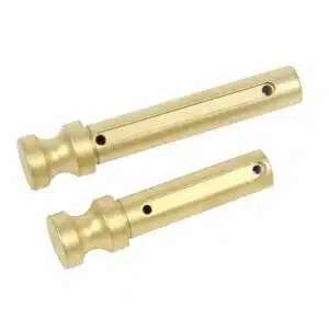AR .308 Cal Extended Takedown Pin Set with gold titanium nitride finish