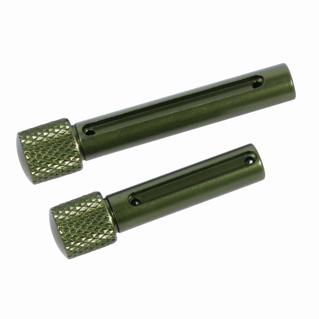 AR .308 Cal Extended Takedown Pin Set Gen 2 Anodized Green Finish