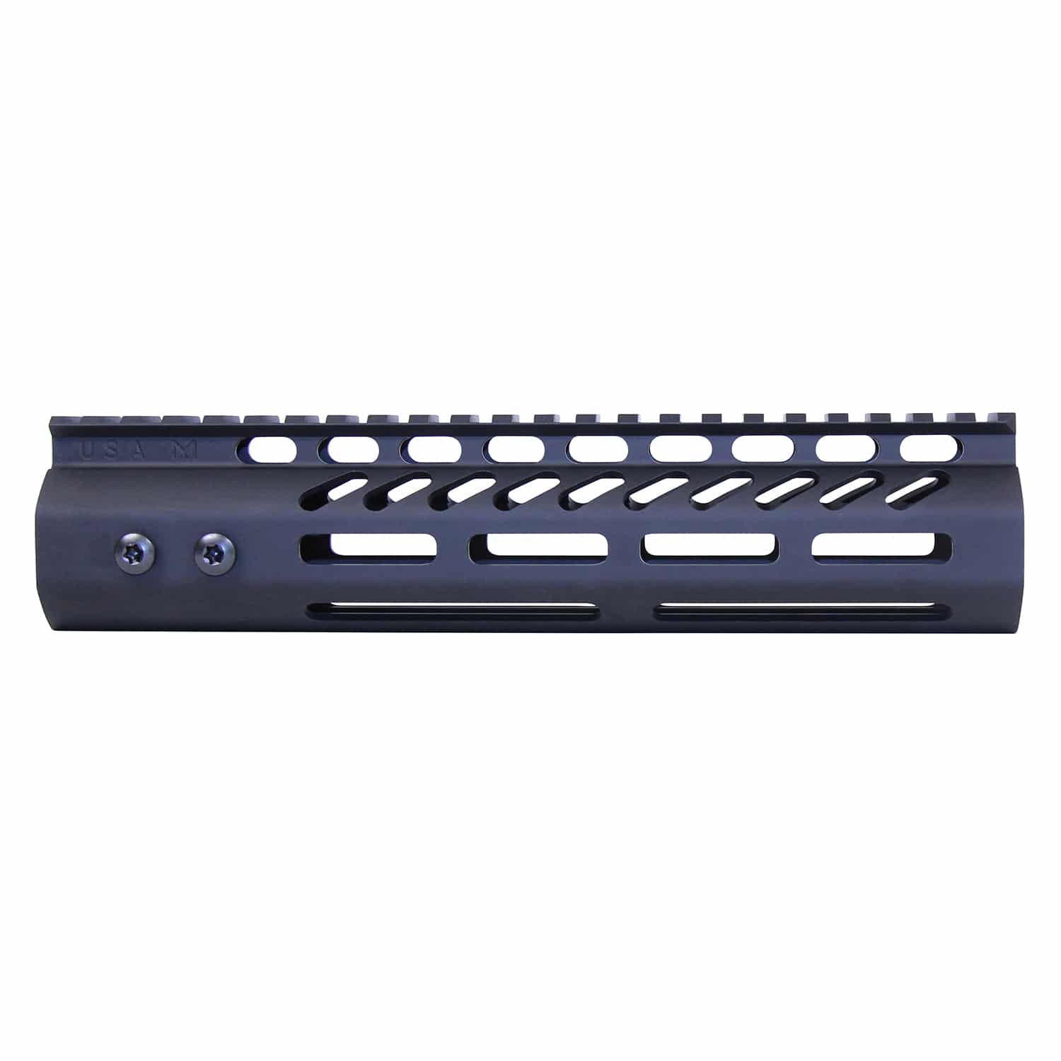 Anodized Black 9 inch M-LOK handguard with monolithic top rail for .308 caliber AR platform