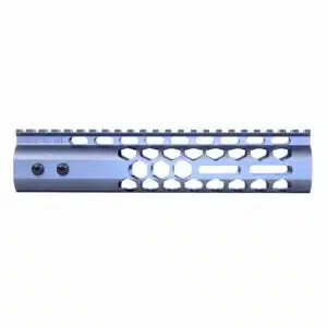 Anodized grey 9 inch Air Lite honeycomb handguard with monolithic top rail and M-LOK slots