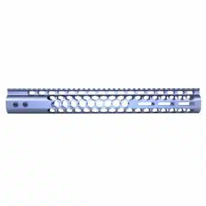 15 inch Anodized Grey Honeycomb M-LOK Free Floating Handguard with Monolithic Top Rail