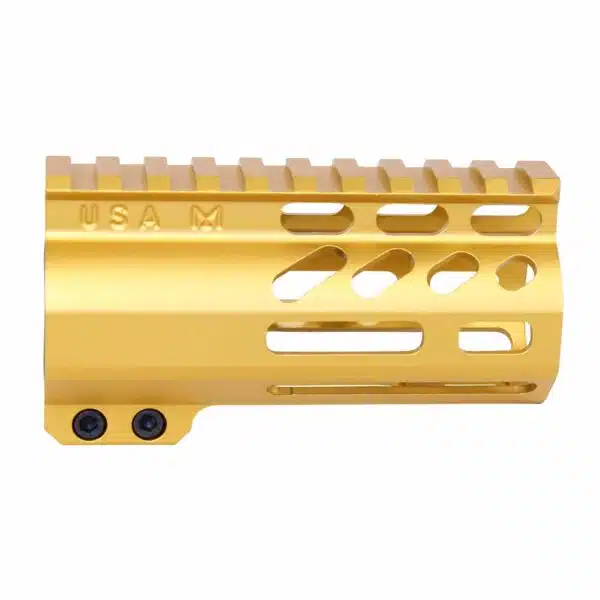 4" AIR-LOK Compression M-LOK Free Floating Handguard in Anodized Gold