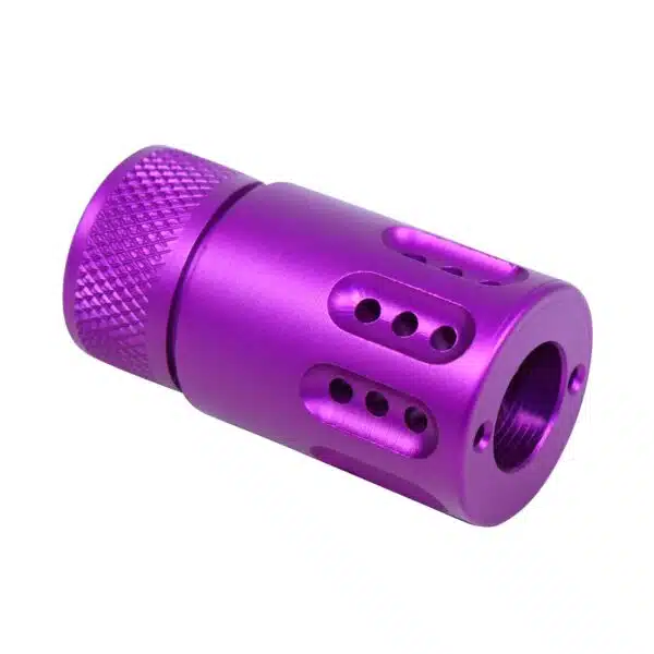 AR .308 Mini Slip Over Barrel Shroud With Ported Gatling Style in Anodized Purple