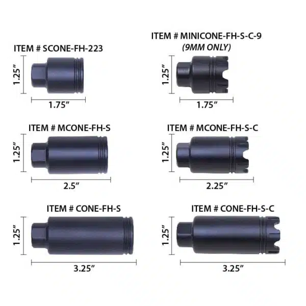 AR 15 Slim Line Trident Flash Can With Glass Breaker Anodized Grey 1