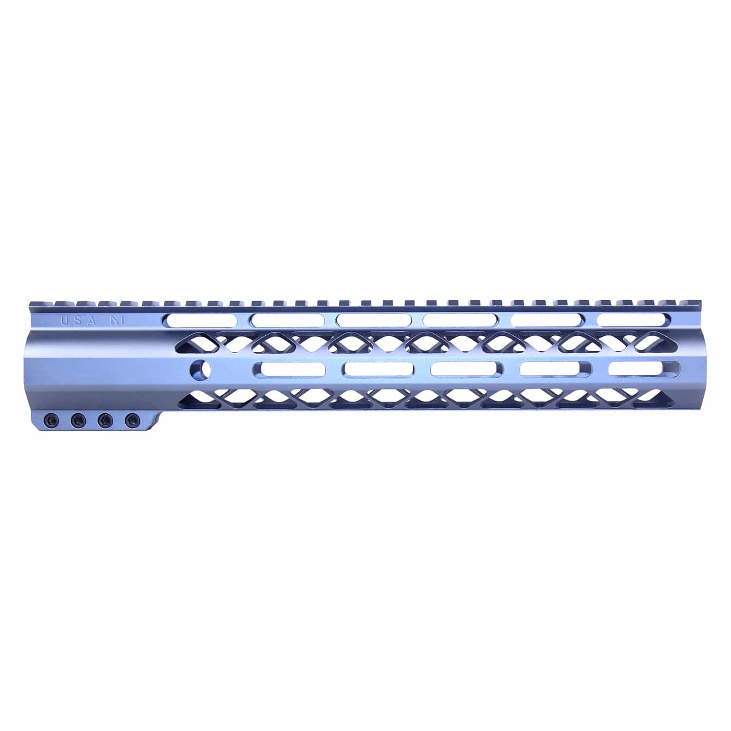 12 inch AIR-LOK Series M-LOK handguard with monolithic top rail in anodized grey finish