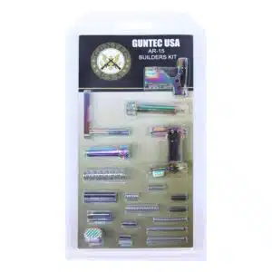 AR-15 Builders Kit with Rainbow PVD Coated components in retail packaging