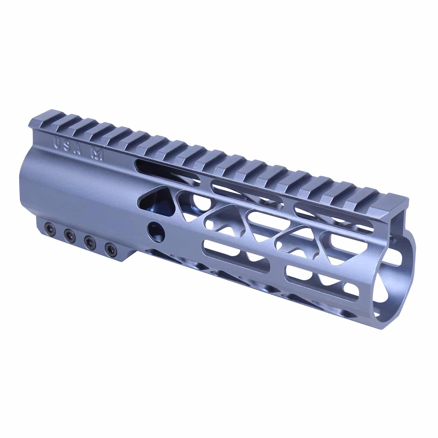 7 inch AIR-LOK Series M-LOK handguard with monolithic top rail in anodized grey finish